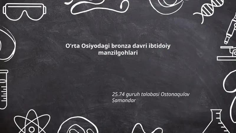 Oʻrta Osiyodagi bronza davri ibtidoiy manzilgohlari