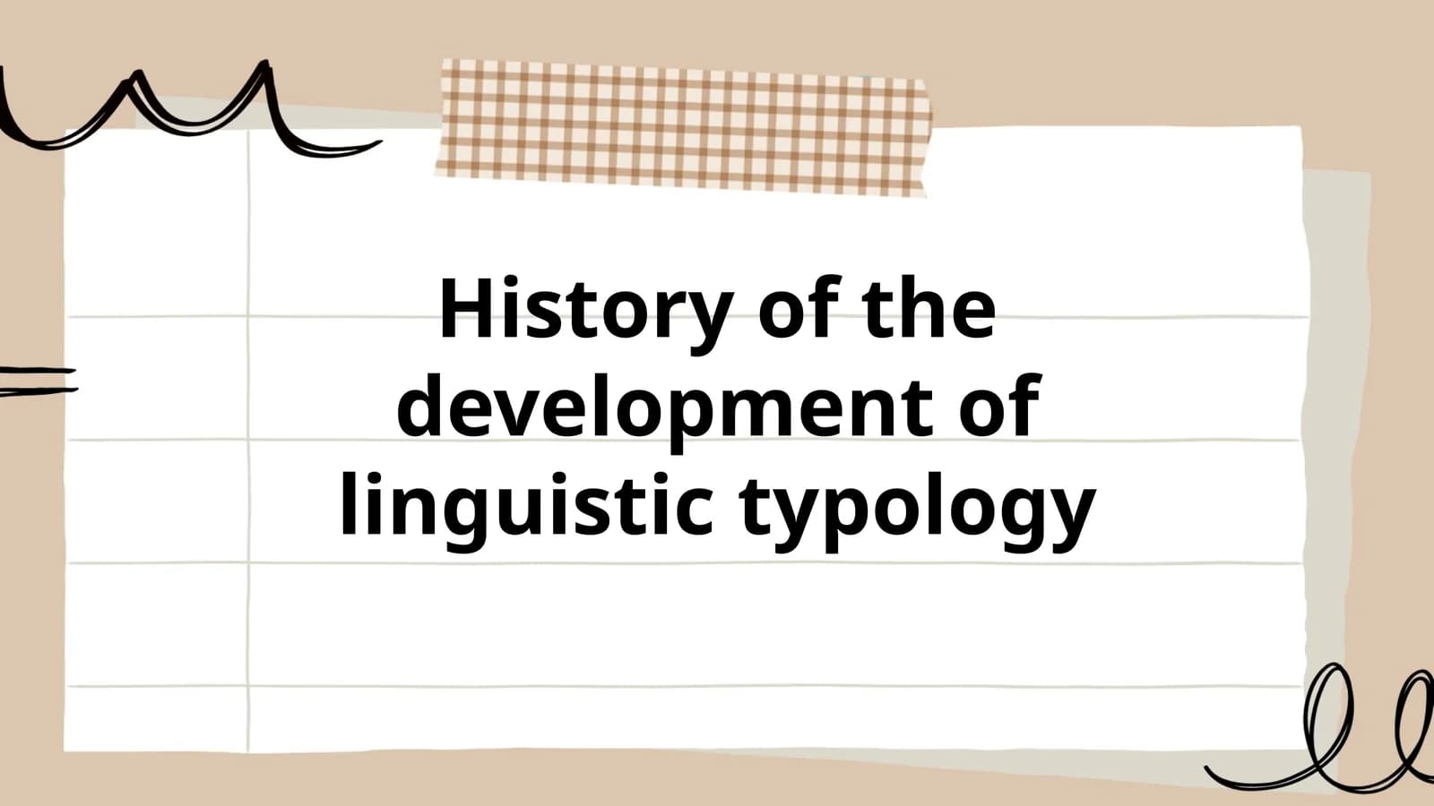 History of the development of linguistic typology