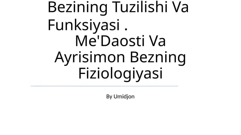 Gipofiz Va Epifizdan Ajraladigan Gormonlar Va Ularning Organizmdagi Ahamiyati. Qalqonsimon Va Qalqon Oldi Bezining Tuzilishi Va Funksiyasi. Me'Daosti Va Ayrisimon Bezning Fiziologiyasi