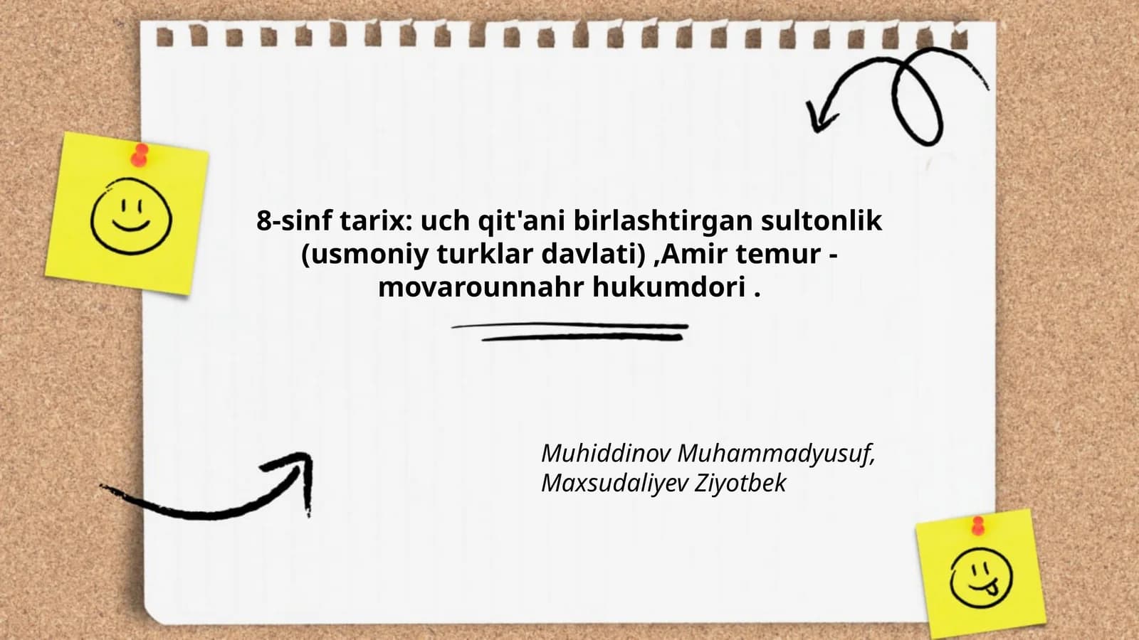 8-sinf tarix: uch qit'ani birlashtirgan sultonlik (usmoniy turklar davlati),Amir temur - movarounnahr hukumdori