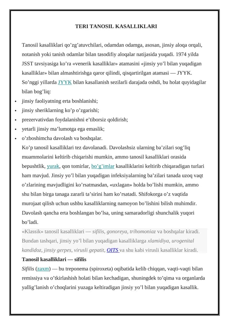 Yurak, bo’g’imlar kasalliklari