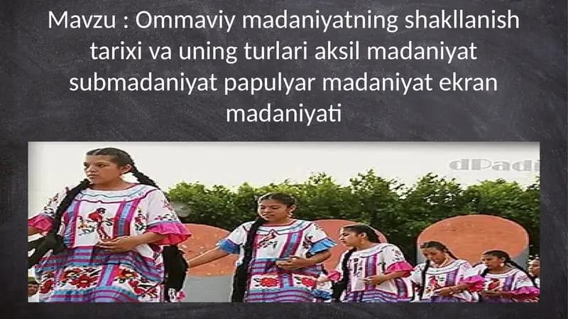 Ommaviy Madaniyat