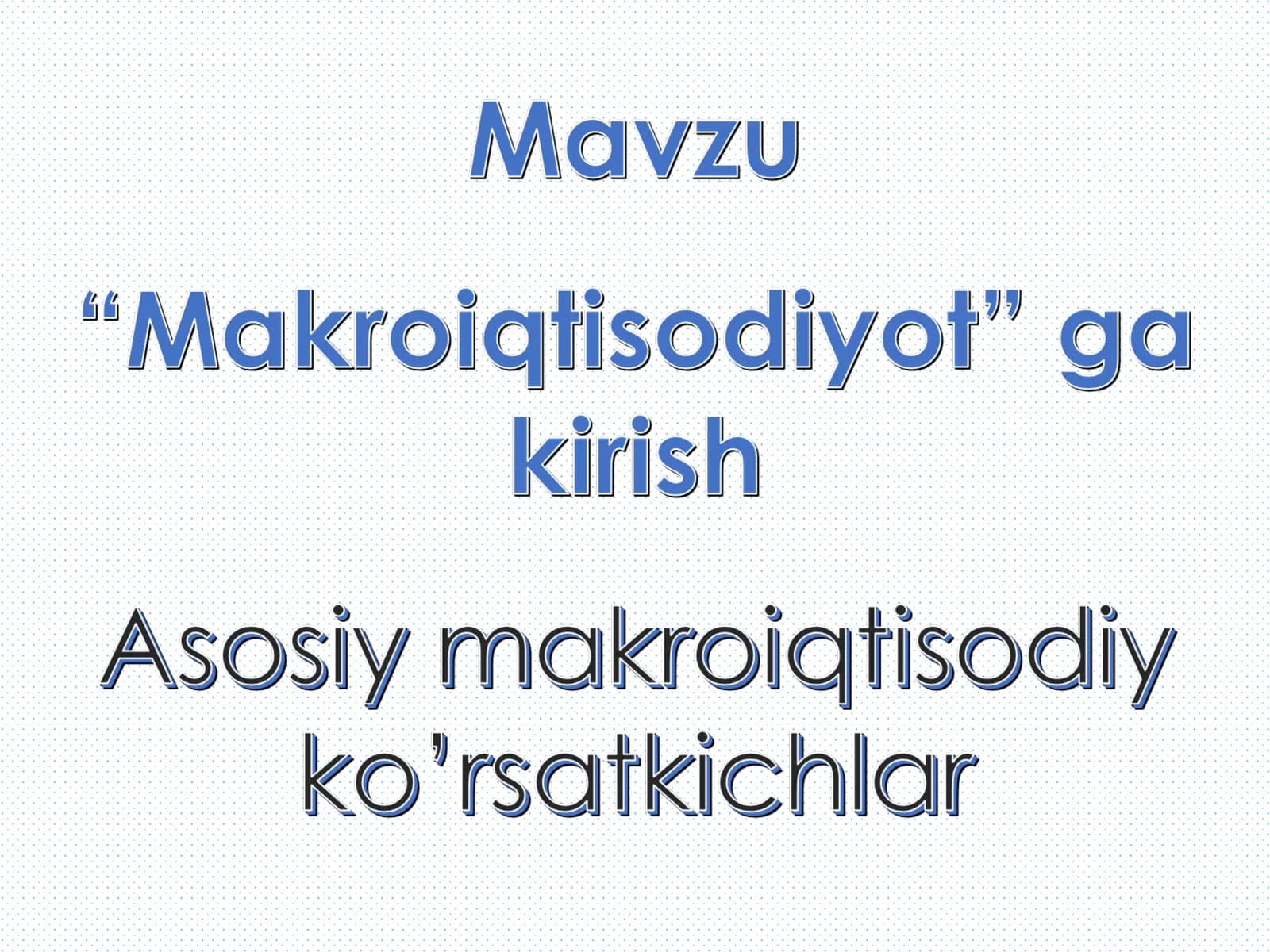 Adabiyotlar ro’yxati