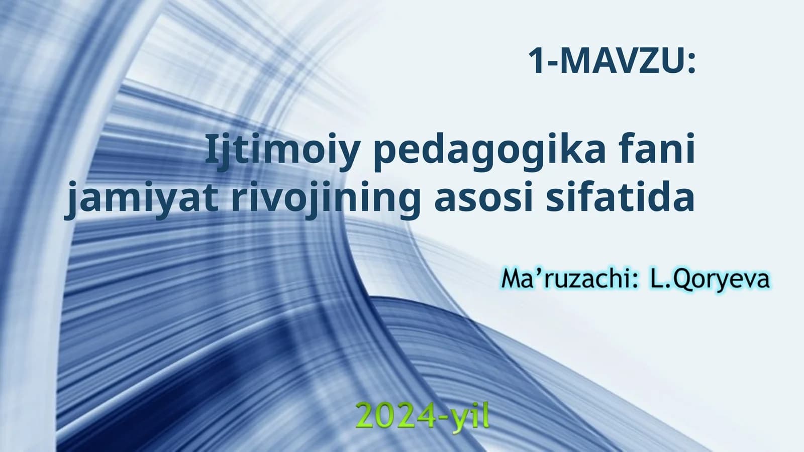 Ijtimoiy pedagogika fani jamiyat rivojining asosi sifatida