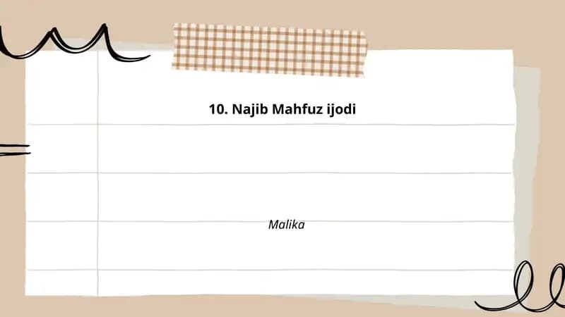 Najib Mahfuz ijodi