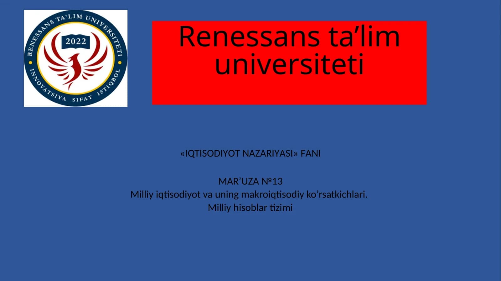 IQTISODIYOT NАZАRIYАSI