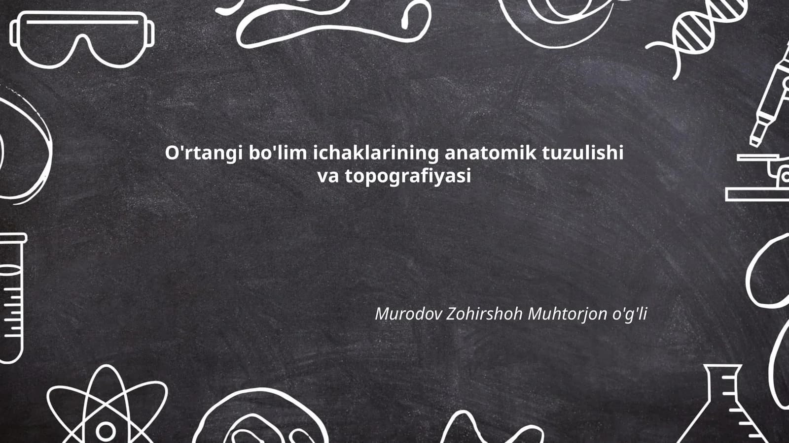 O'rtangi bo'lim ichaklarining anatomik tuzulishi va topografiyasi
