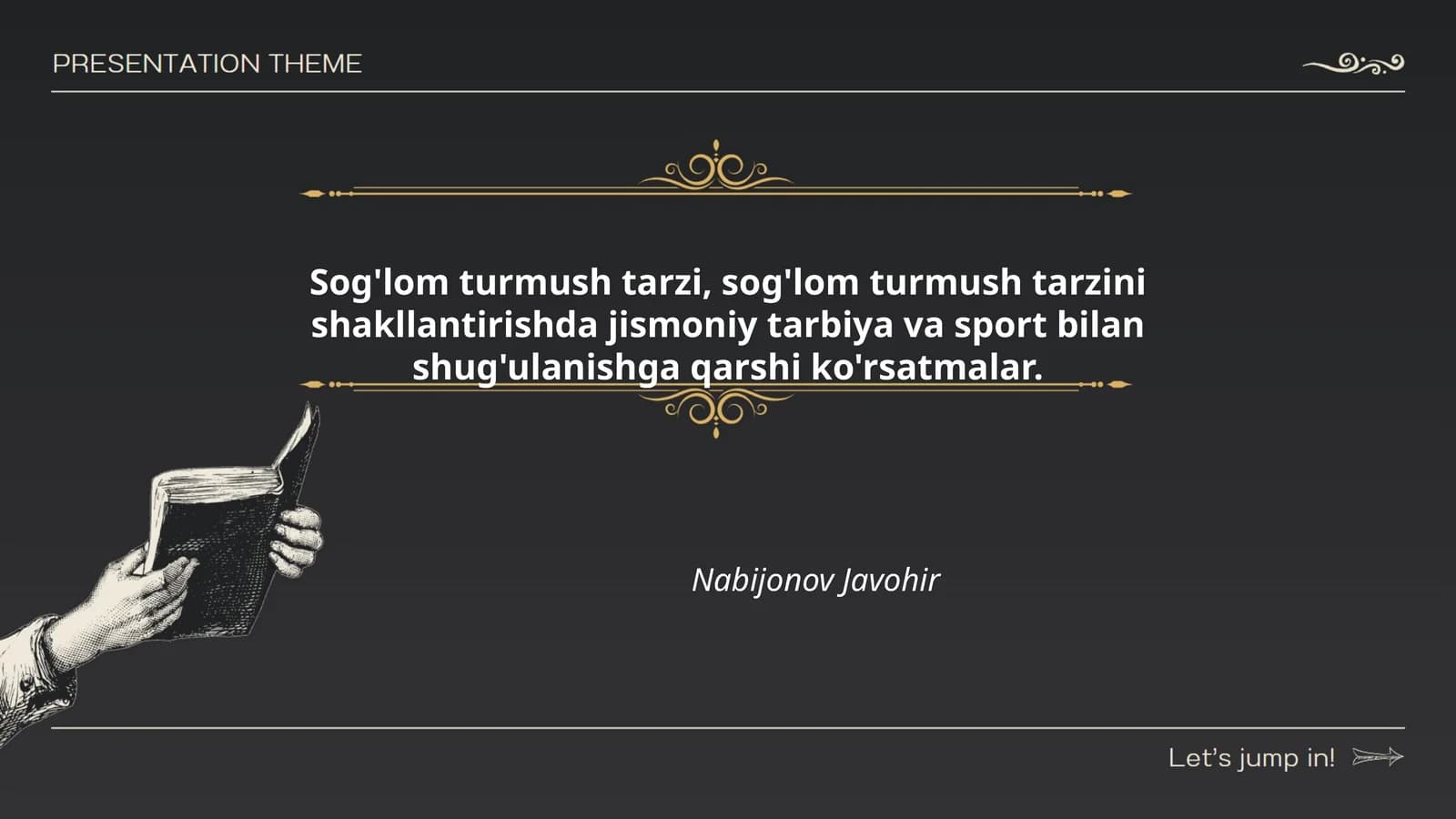 Sog'lom Turmush Tarzi va Jismoniy Tarbiya