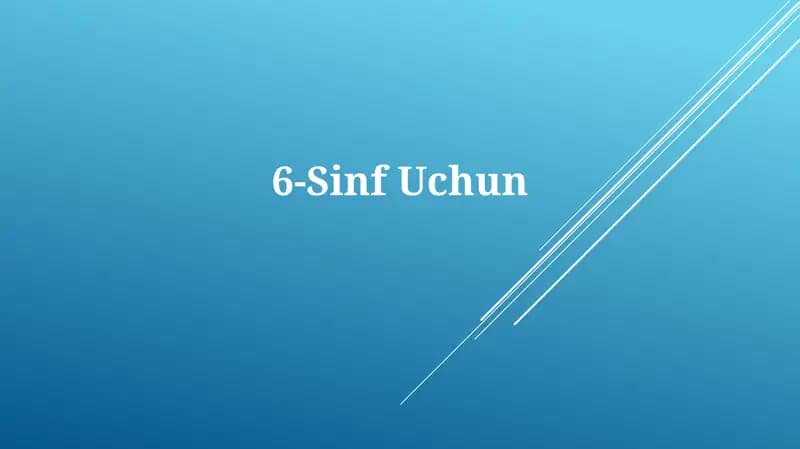 6-Sinf Uchun