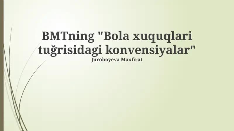 Bolalar xuquqlari