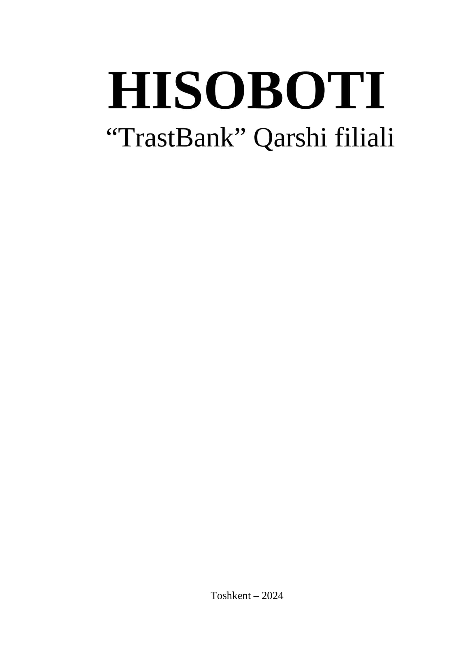 TRASTBANK XUSUSIY AKSIYADORLIK BANKI