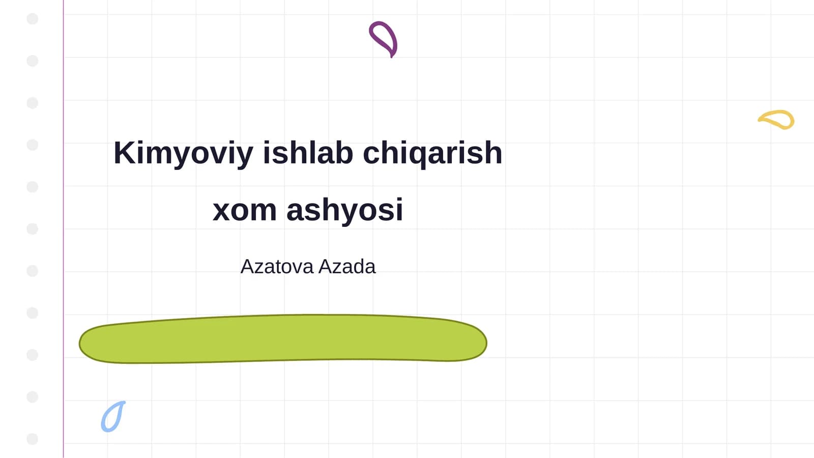 Kimyoviy ishlab chiqarish xom ashyosi