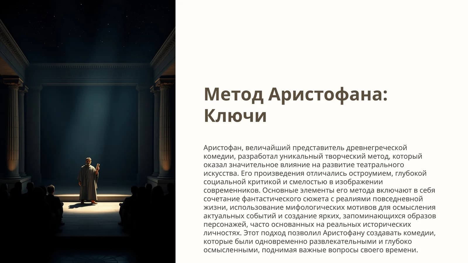 Метод Аристофана: Ключи