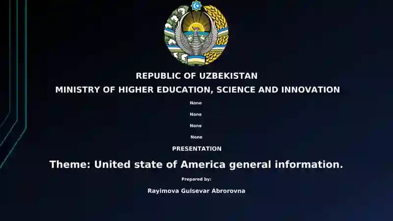 United state of America general information