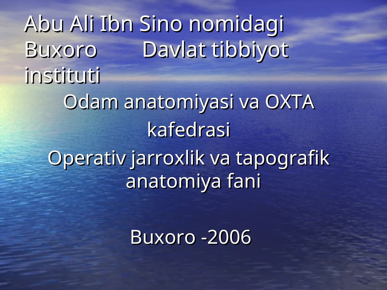 Operativ jarroxlik va tapografik anatomiya fani