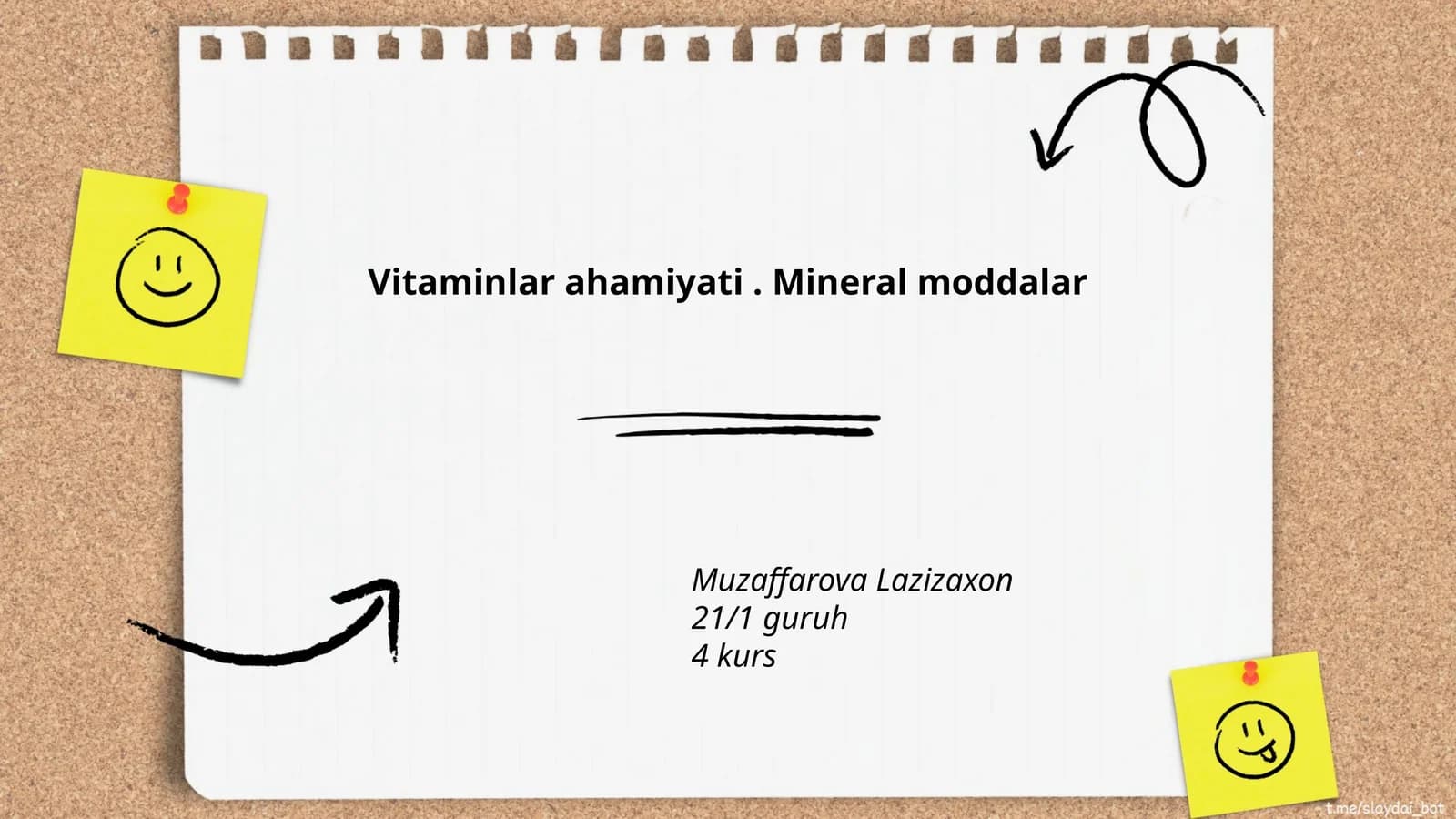 Vitaminlar ahamiyati. Mineral moddalar