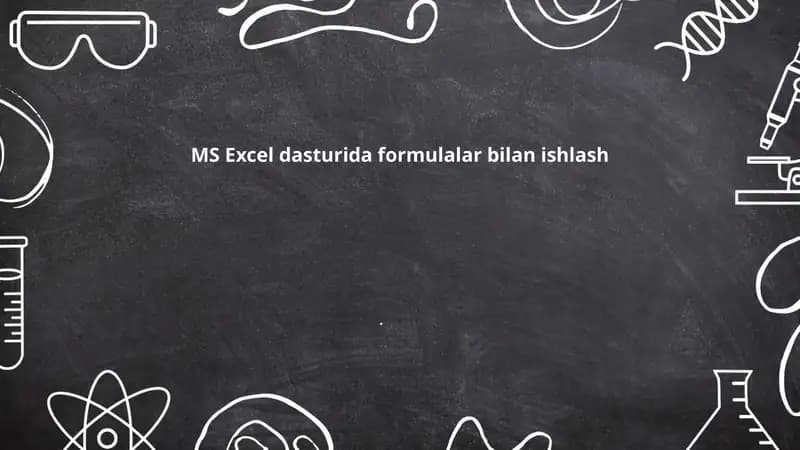 MS Excel formulalari