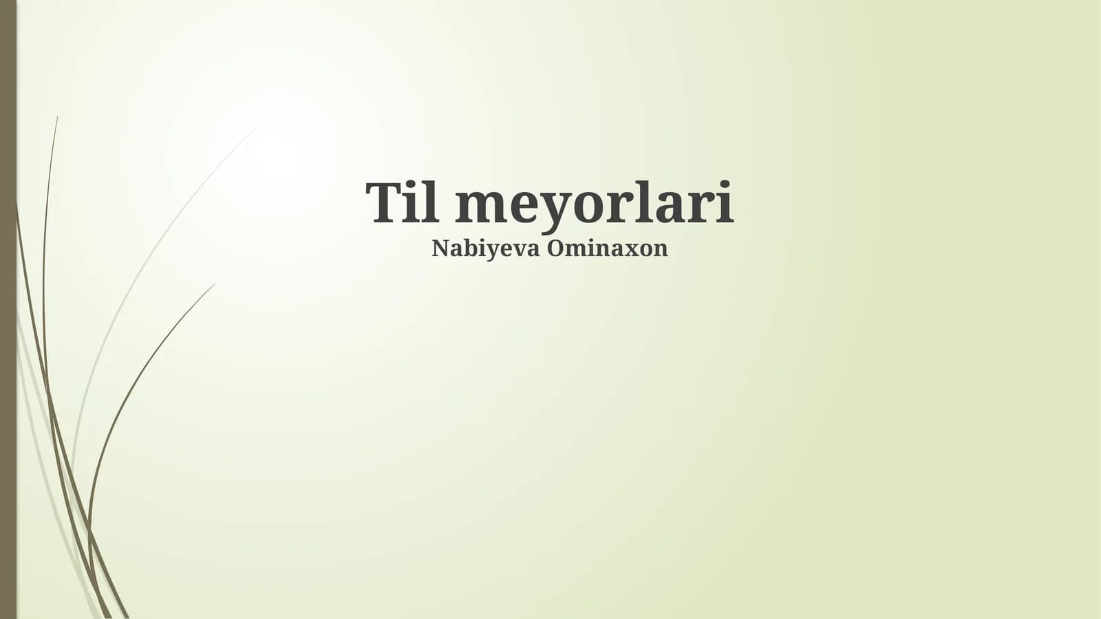 Til meyorlari