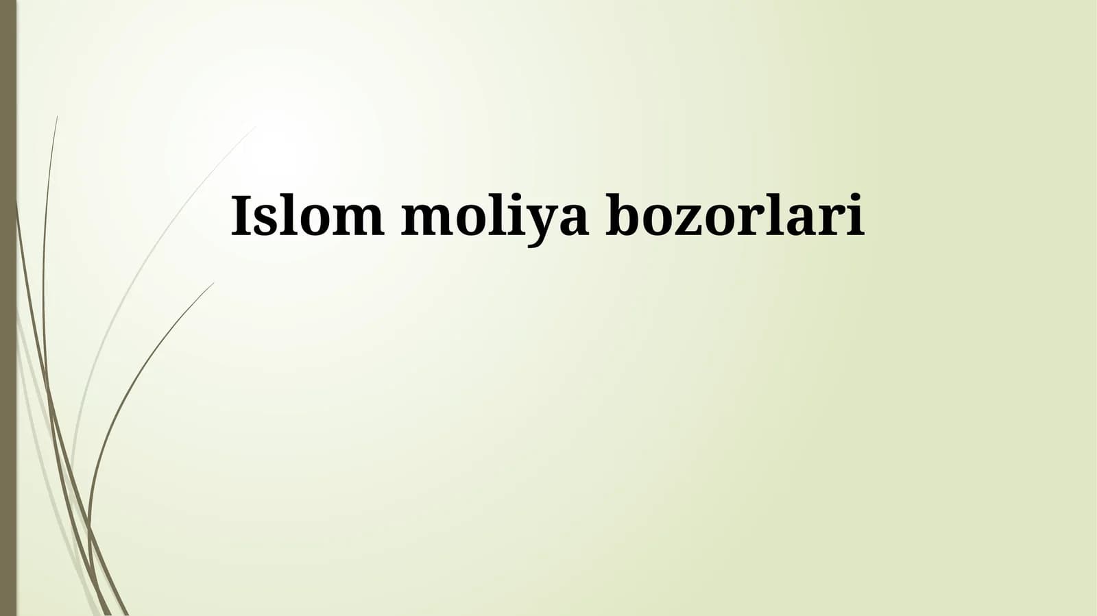Islom moliya bozorlari