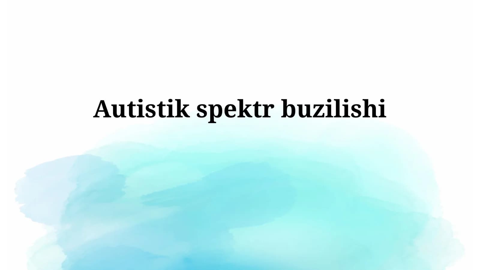 Autistikspektrbuzilishi