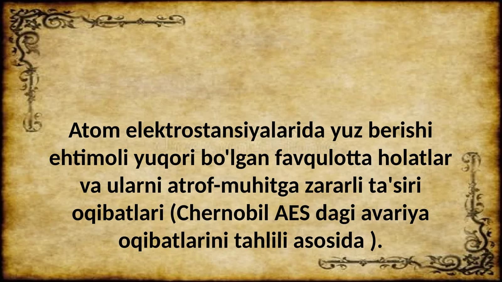 Atom Elektrostansiyalari va Avariyalar