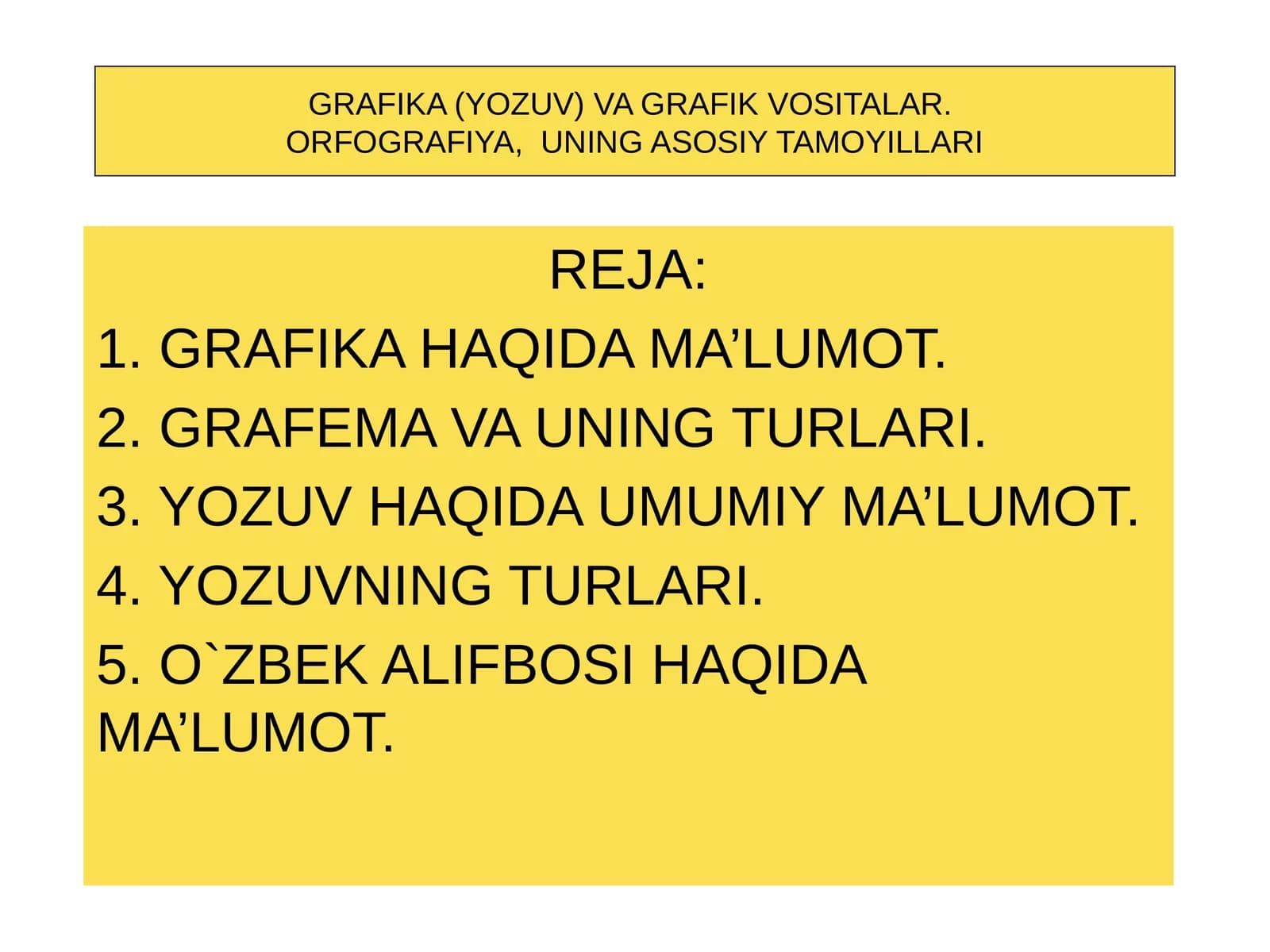 GRAFIKA VA GRAFIK VOSITALAR