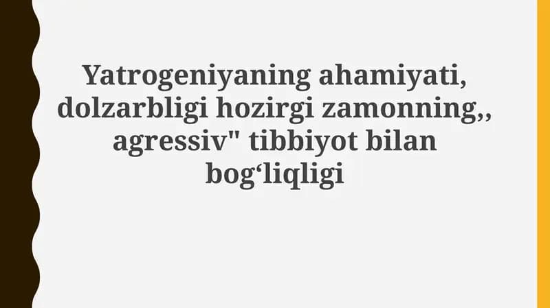 Iatrogeniya: Ta'rif, Turlari va Tarixiy Rivojlanishi