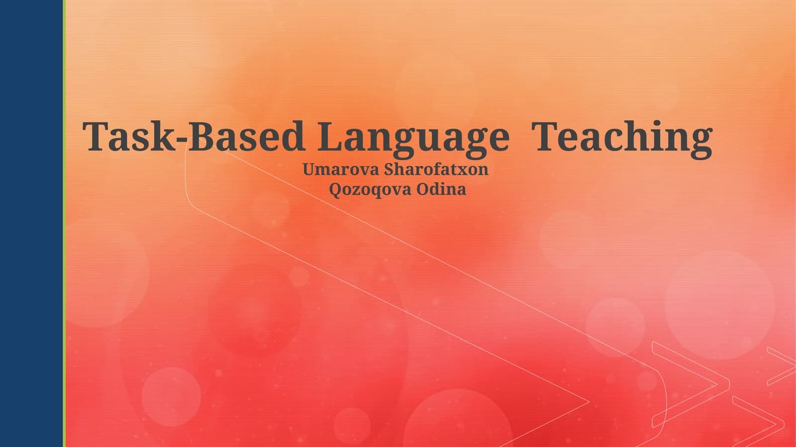 Task-Based Language Teaching