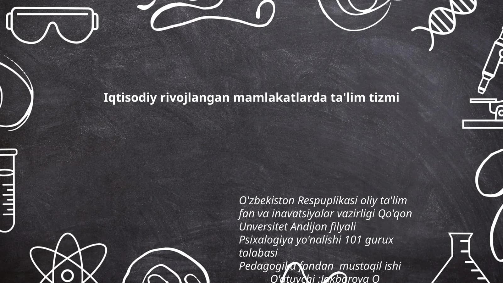 Iqtisodiy rivojlangan mamlakatlarda ta'lim tizmi