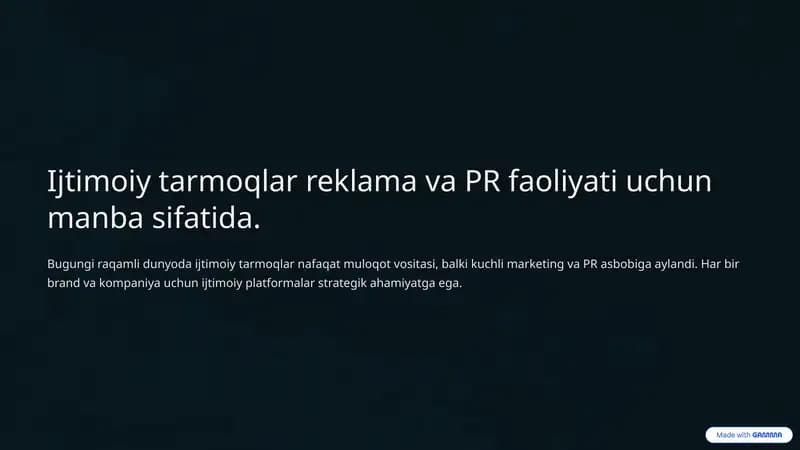 Ijtimoiy tarmoqlar