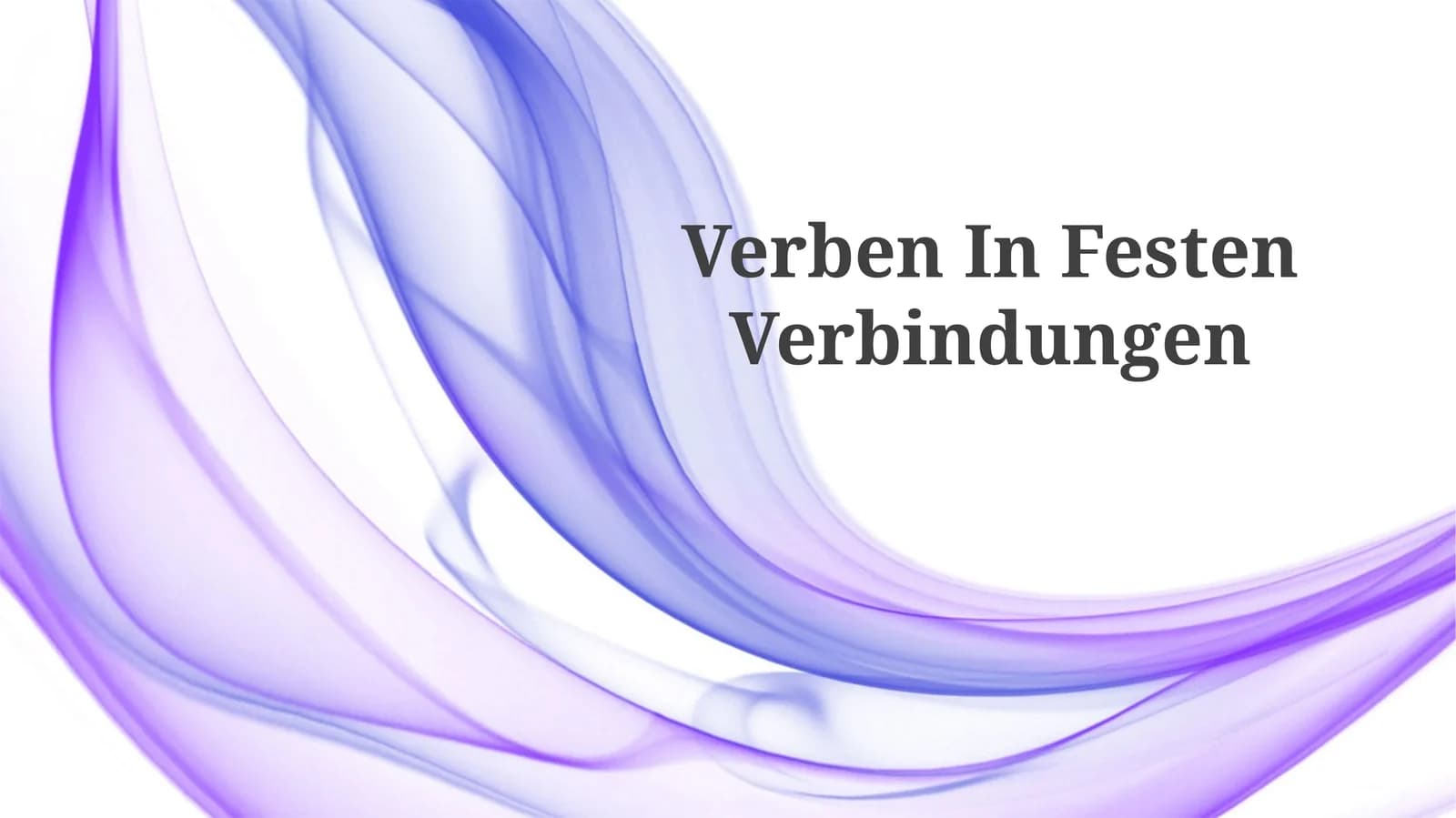 Verben InFestenVerbindungen