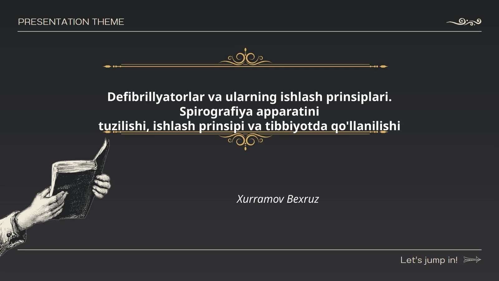 Defibrillyatorlar va ularning ishlash prinsiplari. Spirografiya apparatini tuzilishi, ishlash prinsi