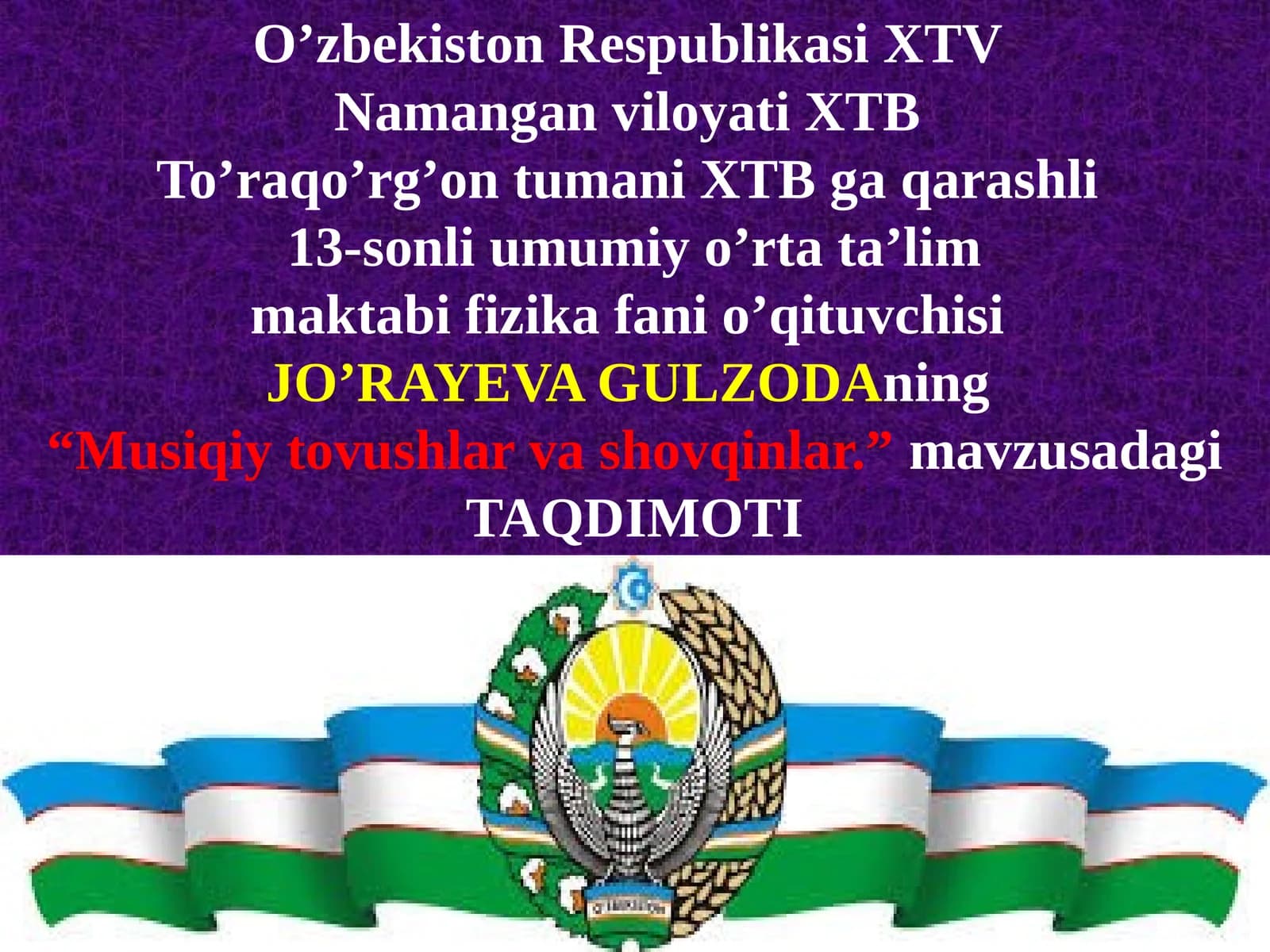 Musiqiy tovushlar va shovqinlar