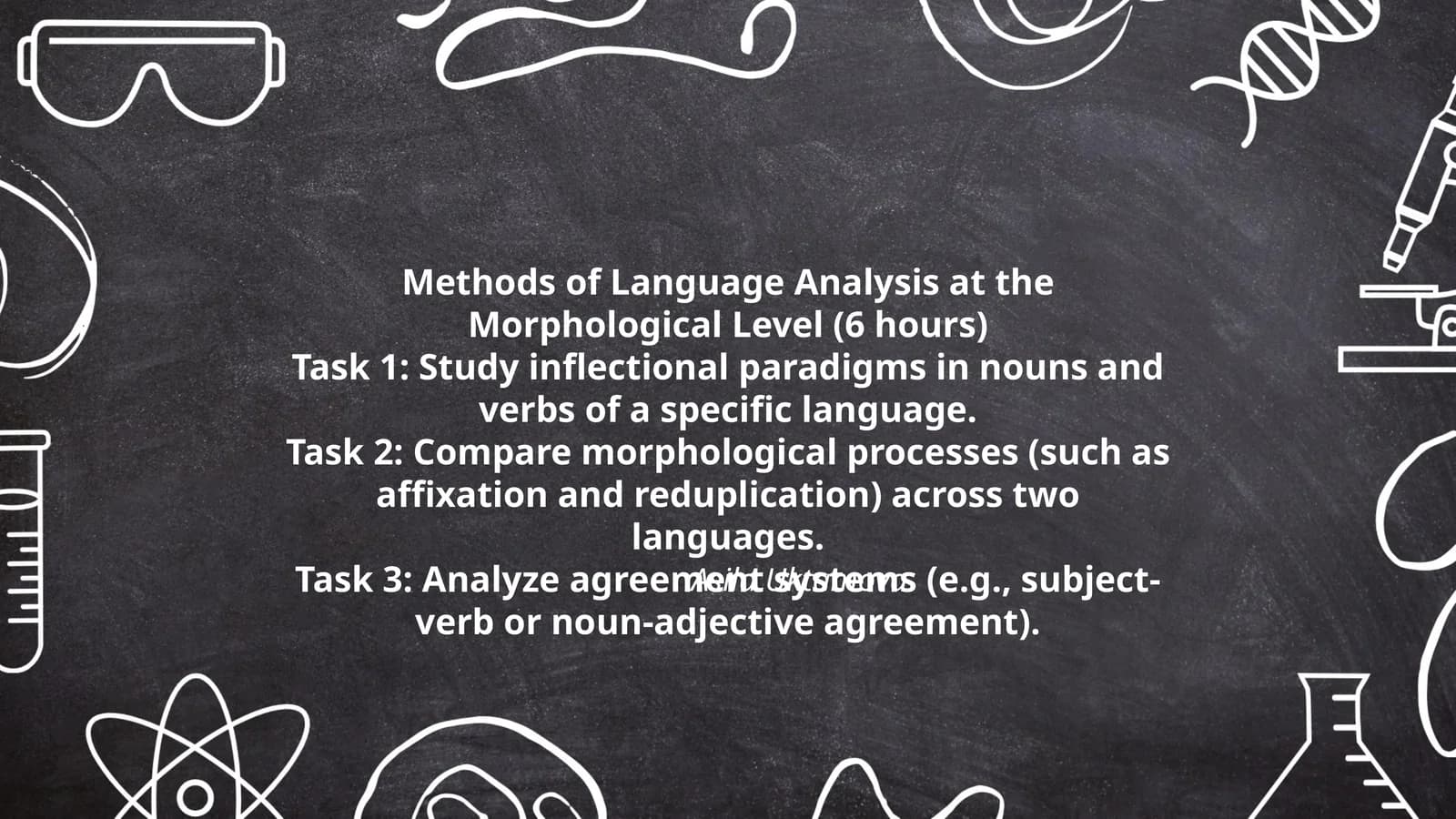 Methods of Language Analysis at the Morphological Level