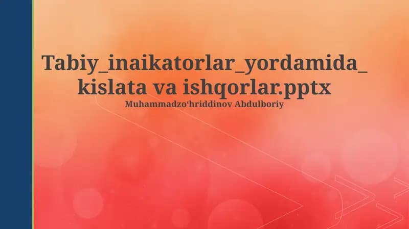 Tabiy indikatorlar
