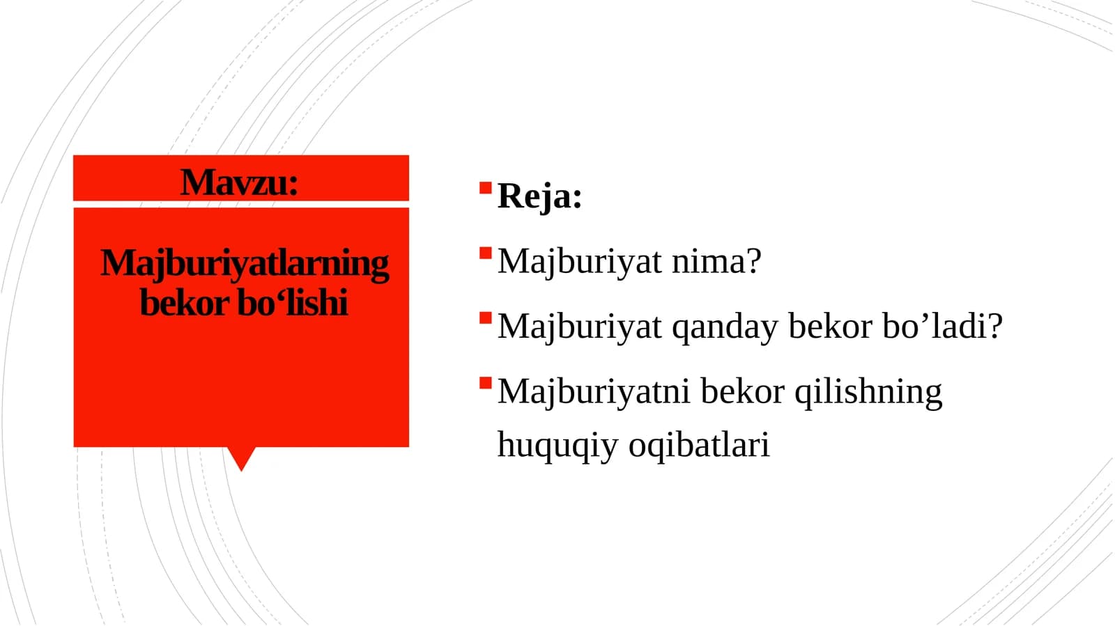 Majburiyatlarning bekor boʻlishi