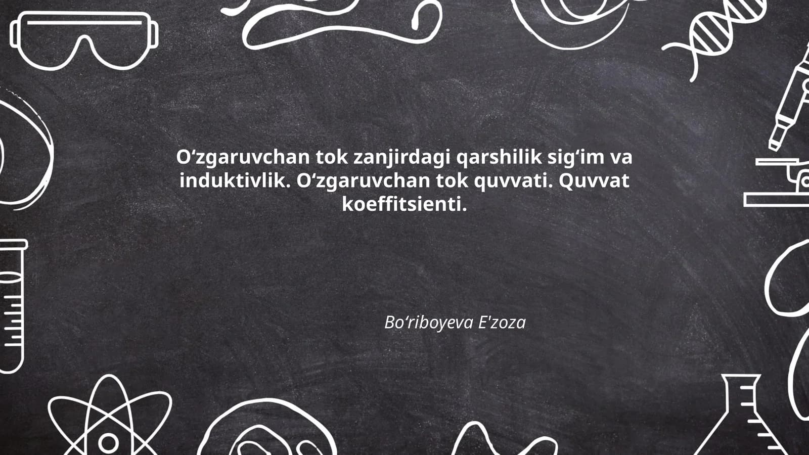 Oʻzgaruvchan tok zanjirdagi qarshilik sigʻim va induktivlik