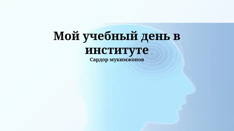 Мой учебный день в институте
