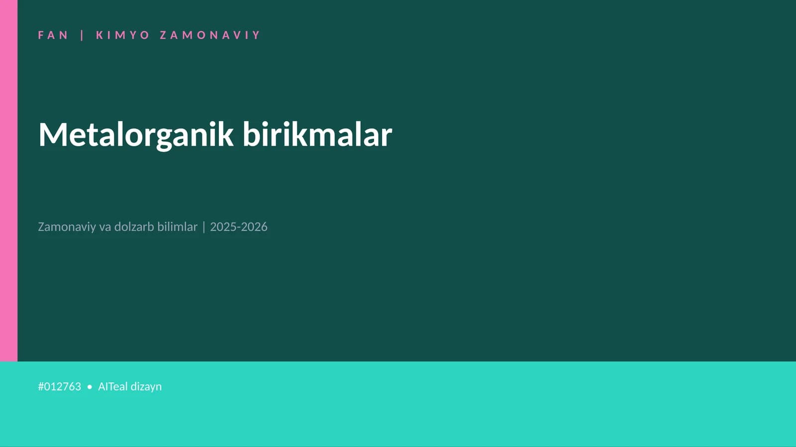 Metalorganik birikmalar