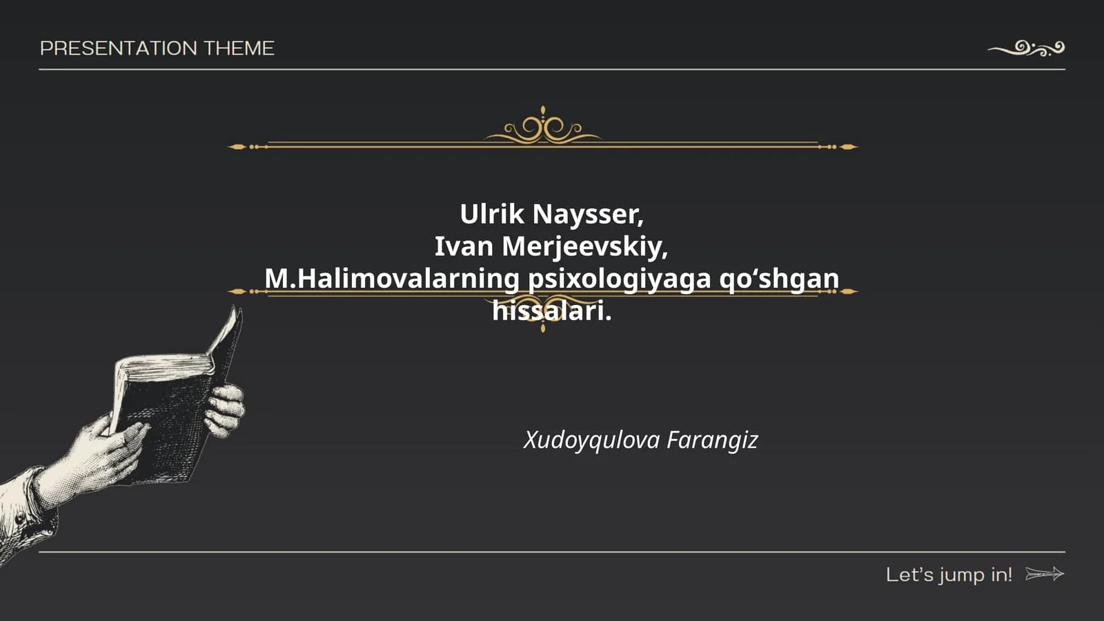 M.Halimovalarning psixologiyaga qoʻshgan hissalari