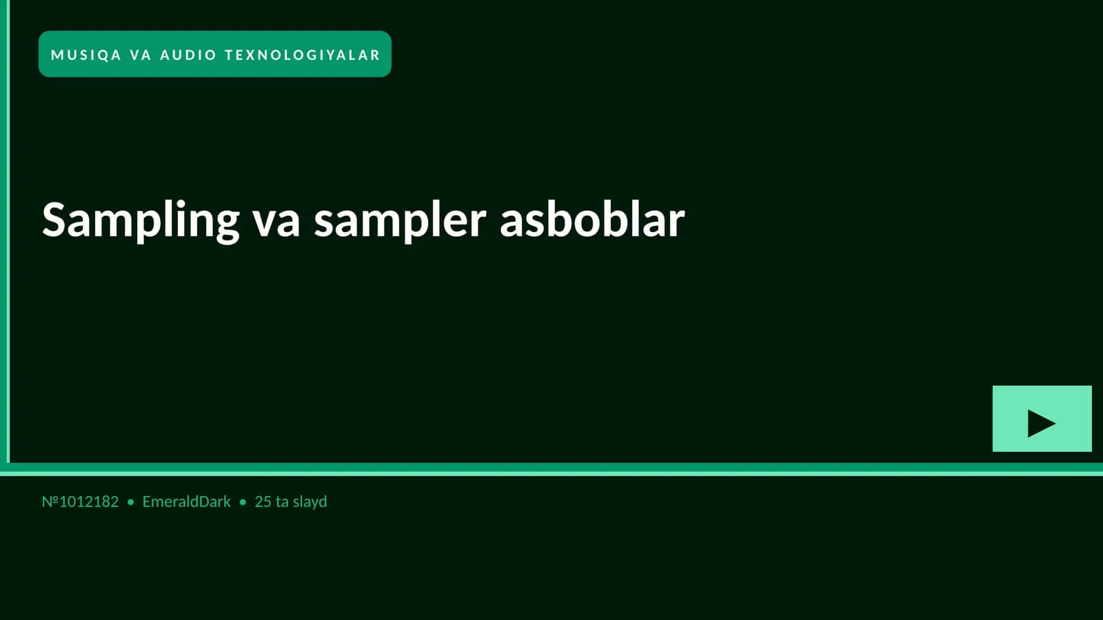 Sampling va sampler asboblar