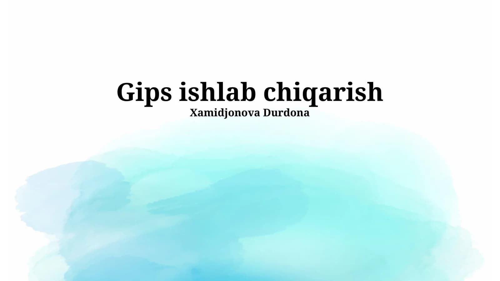 Gips ishlab chiqarish