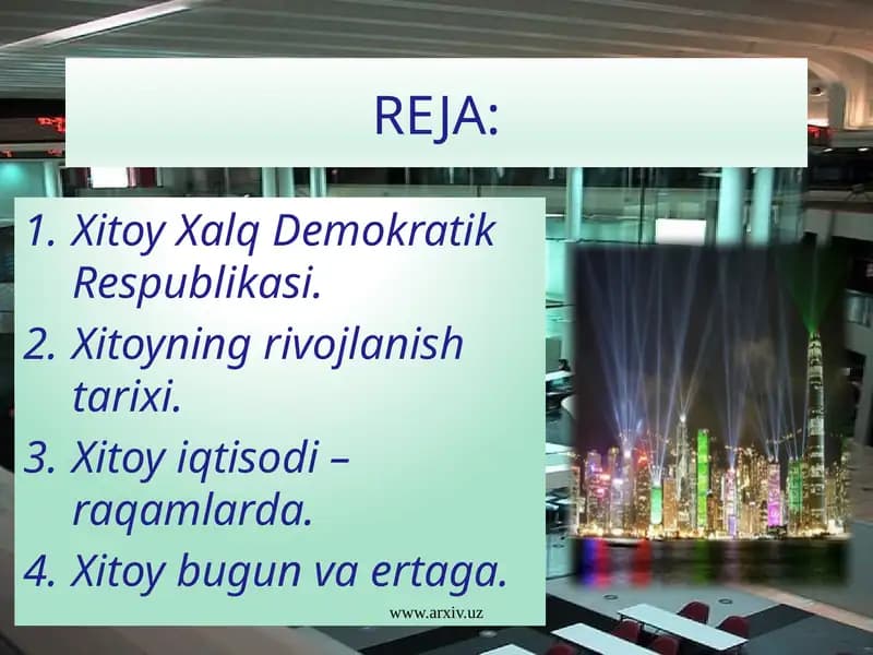 Xitoy Xalq Demokratik Respublikasi iqtisodiyoti
