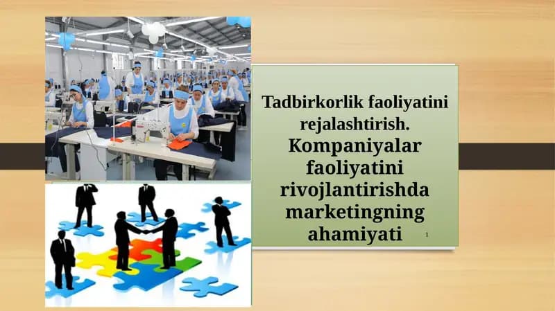 Kompaniyalar faoliyatini rivojlantirish