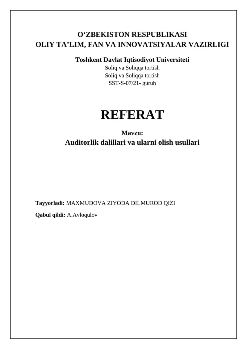 Auditorlik Dalillari: Asoslar va Turlari