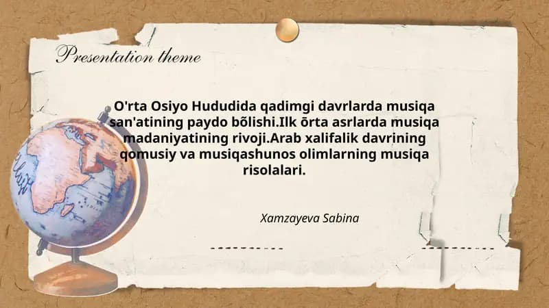 Musiqa san'ati rivoji