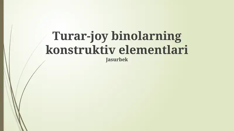 Derazalar va eshiklarning konstruktiv tuzilmalari