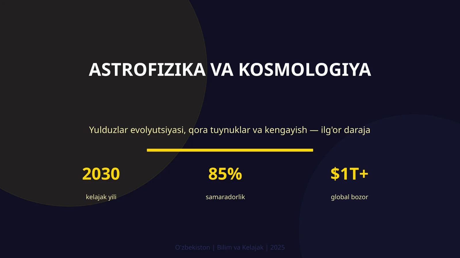 ASTROFIZIKA VA KOSMOLOGIYA