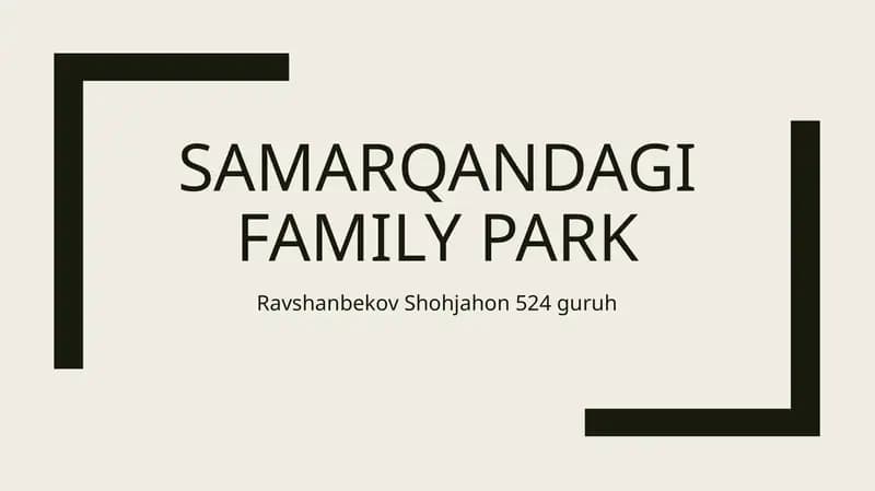 SamarqandagiFamily park