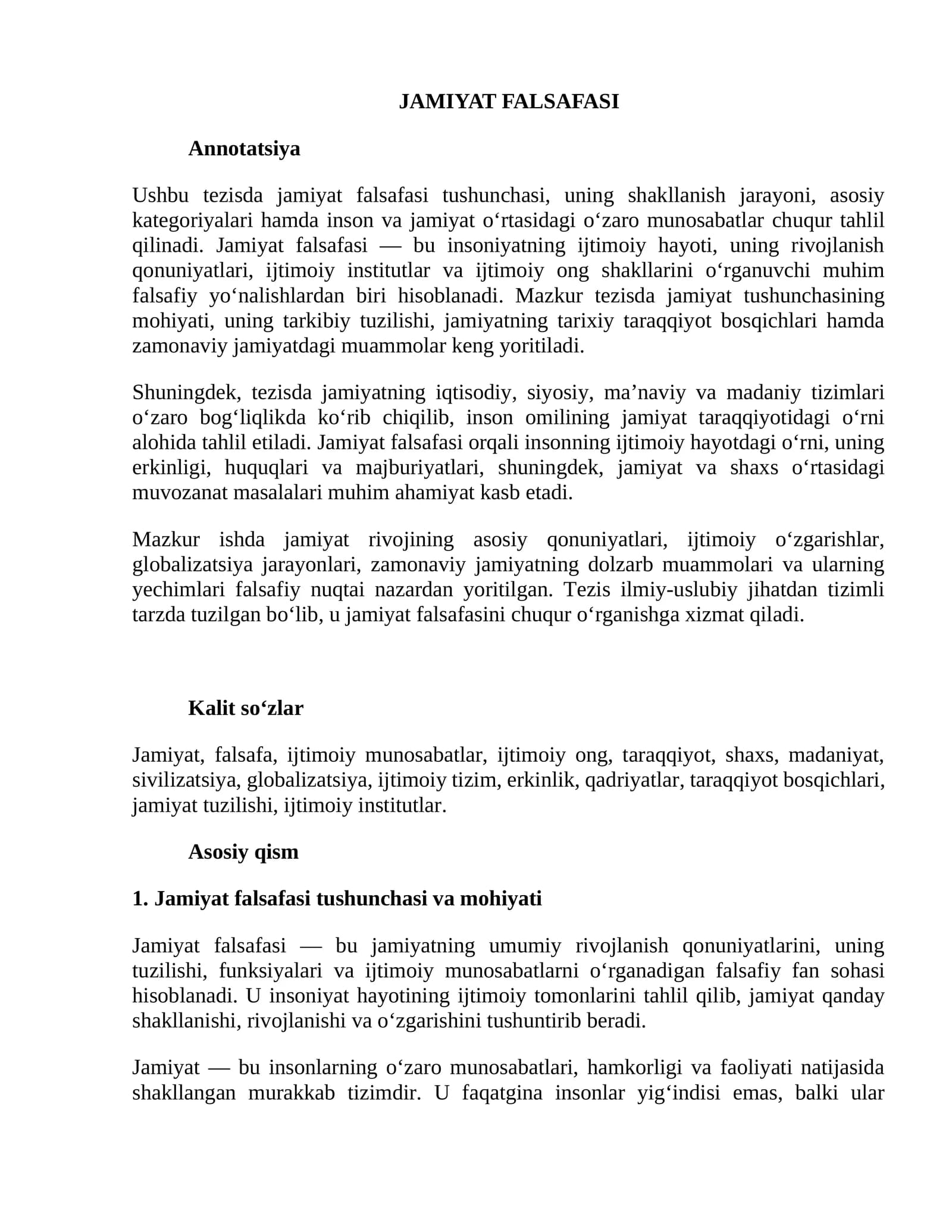 JAMIYAT FALSAFASI